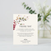 フローラサンキューウェディングレセプションカード (スタンド正面)