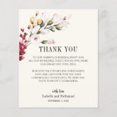 フローラサンキューウェディングレセプションカード (正面)