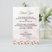 フローラサンキューウェディングレセプションカード サンキューカード (スタンド正面)