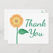 フローラサンキューウォーターカラーパープルフラワー ポストカード (正面/裏面)