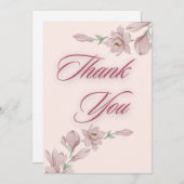 フローラサンキューカードシンプルとまともな色 シーズンカード (正面/裏面)