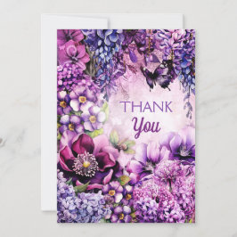 フローラサンキューカードバタフライ&ガーデン開花 サンキューカード