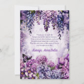 フローラサンキューカードバタフライ&ガーデン開花 サンキューカード (裏面)