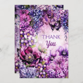 フローラサンキューカードバタフライ&ガーデン開花 サンキューカード (正面/裏面)