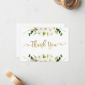 フローラサンキューカード、緑 ノートカード (正面/裏面インサイチュ)