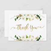 フローラサンキューカード、緑 ノートカード (正面/裏面)