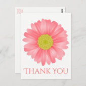 フローラサンキューガーベラデイジーピンクフラワー ポストカード (正面/裏面)