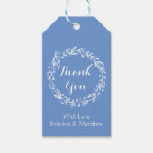 フローラサンキューコーンフラワーブルー結婚フラワーズ ギフトタグ (正面)