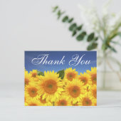 フローラサンキューサンフラワーイエローブルー ポストカード (スタンド正面)
