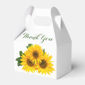 フローラサンキューサンフラワーイエロー&グリーン花 フェイバーボックス (正面サイド)