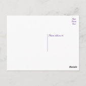 フローラサンキューパープルとホワイトハート ポストカード (裏面)