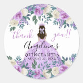 フローラサンキューパープルキンセアニェラ ラウンドシール (正面)