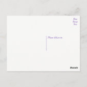 フローラサンキューパープルラベンダーハート ポストカード (裏面)