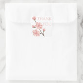 フローラサンキューピンクさくらんぼ花パーティー スクエアシール (バッグ)