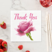 フローラサンキューピンクのバラ花 スタンダードランチョンナプキン (インサイチュ)