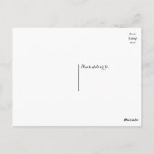 フローラサンキューピンクの花ブラックウェディングパーティー ポストカード (裏面)