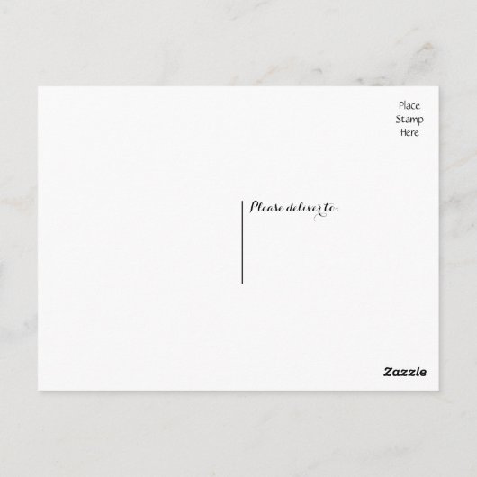 フローラサンキューピンクの花ブラックウェディングパーティー ポストカード (裏面)