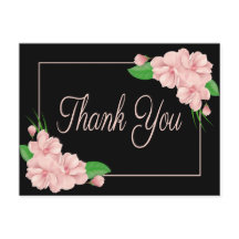 フローラサンキューピンクの花ブラックウェディングパーティー