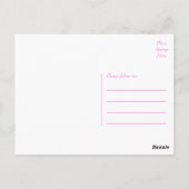 フローラサンキューピンクラベンダーデイジー花 ポストカード (裏面)