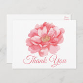 フローラサンキューピンク牡丹の花牡丹 ポストカード (正面/裏面)