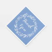 フローラサンキューブルーコーンフラワーフラワーリース スタンダードランチョンナプキン (角)