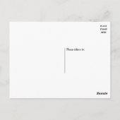 フローラサンキューホワイトデイジーフラワーデイジーブラック ポストカード (裏面)