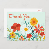 フローラサンキューミントグリーンワイルドフラワーポストカード ポストカード (正面/裏面)