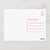 フローラサンキューレッドガーベラデイジーフラワーポストカード ポストカード (裏面)