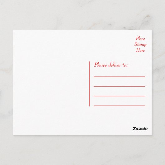 フローラサンキューレッドガーベラデイジーフラワーポストカード ポストカード (裏面)