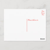 フローラサンキューレッドガーベラデイジー花 ポストカード (裏面)