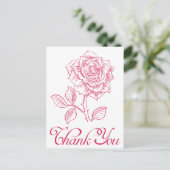 フローラサンキューレッドローズフラワー ポストカード (スタンド正面)