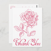 フローラサンキューレッドローズフラワー ポストカード (正面/裏面)
