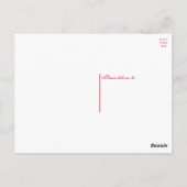 フローラサンキューレッドローズフラワー ポストカード (裏面)