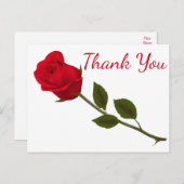 フローラサンキューレッドローズフラワー ポストカード (正面/裏面)