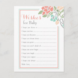 フローラサンゴティール（緑がかった色）の願いベビー アドバイスカード