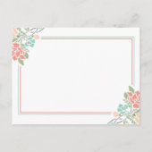 フローラサンゴティール（緑がかった色）の願いベビー アドバイスカード (裏面)