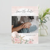 フローラサンズビーチ写真の保存日付 招待状 (スタンド正面)