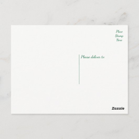 フローラサンフラワーイエローグリーン花 ポストカード (裏面)