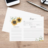 フローラサンフラワーユーカリブライダルシャワーレシピ エンクロージャーカード