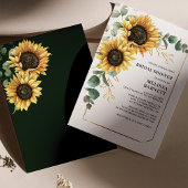 フローラサンフラワーユーカリブライダルシャワー招待状