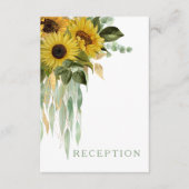 フローラサンフラワーユーカリプスセージグリーン披露宴 エンクロージャーカード (正面)