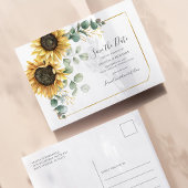 フローラサンフラワーユーカリ幾何救日付 案内ポストカード