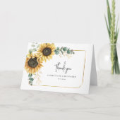 フローラサンフラワーユーカリ結婚写真 サンキューカード (正面)