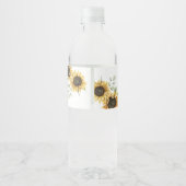 フローラサンフラワーユーカリ60誕生日カスタム ペットボトルラベル (裏面)