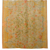 フローラサヴォネリーバラチューリップグリーンリー シャワーカーテン (正面)