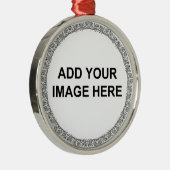 フローラサークルの個人用家族の写真オーナメント メタルオーナメント (右)