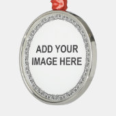 フローラサークルの個人用家族の写真オーナメント メタルオーナメント (左)