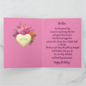 フローラサークルバナーマザー誕生日 カード (内部)