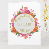 フローラサークルバナー第1女性牧師の妻 カード (黄色い花)