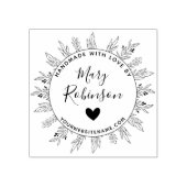 フローラサークル名前をカスタムする手作りラヴ ラバースタンプ (インプリント)